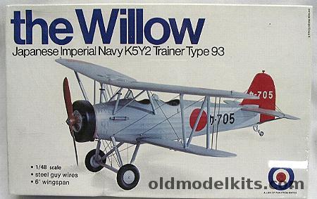 Entex 1/48 Willow K5Y2 - Japanese Imperial Navy Trainer Type 93 Willow, 8510 plastic model kit